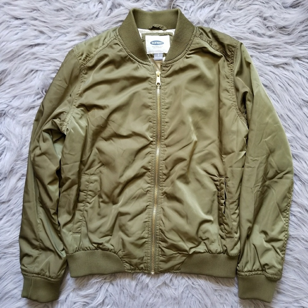 Olive-Green Bomber Jacket